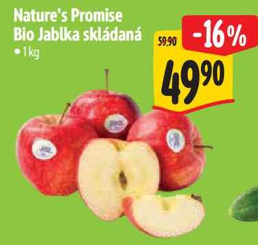 Nature's Promise Bio Jablka skládaná, 1 kg
