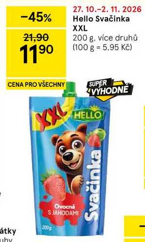 Hello Svačinka XXL, 200 g, více druhů