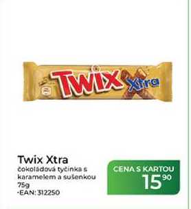 Twix Xtra čokoládová tyčinka s karamelem a sušenkou 75 g