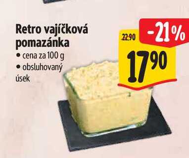 Retro vajíčková pomazánka, cena za 100 g
