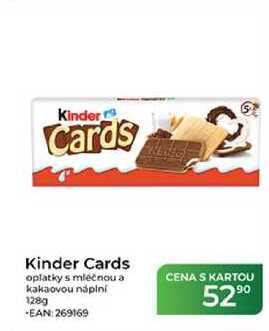 Kinder Cards oplatky s mléčnou a kakaovou náplní 128 g 