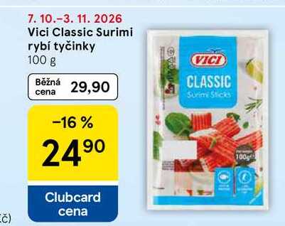 Vici Classic Surimi rybí tyčinky, 100 g  