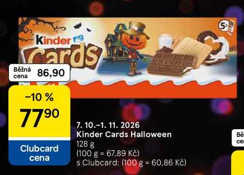 Kinder Cards Halloween, 128 g