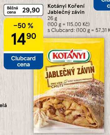 Kotányi Koření Jablečný závin, 26 g