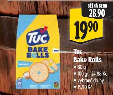 Tuc Bake Rolls, 80 g