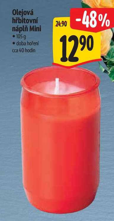 Olejová hřbitovní náplň Mini, 105 g