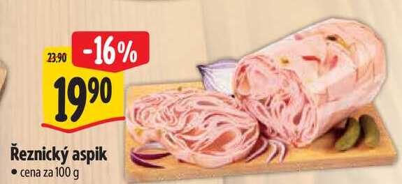 Řeznický aspik, cena za 100 g