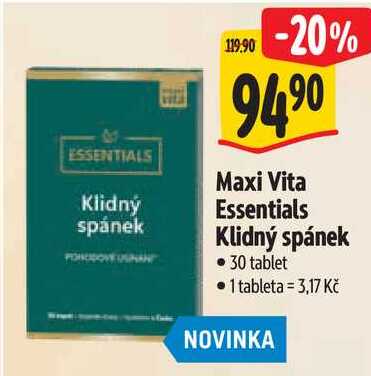 Maxi Vita Essentials Klidný spánek, 30 tablet 
