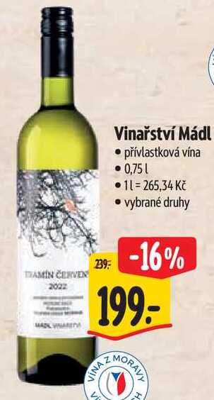 Vinařství Mádl, 0,75 l