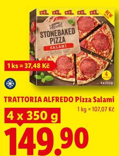 TRATTORIA ALFREDO Pizza Salami, 4x 350 g