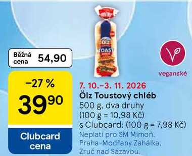 Ölz Toustový chléb, 500 g 