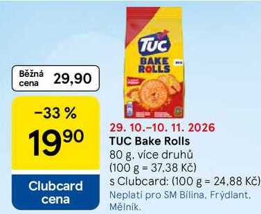 TUC Bake Rolls, 80 g