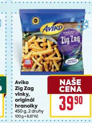 Aviko Zig Zag vinky, originál hranolky 450 g