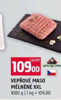 VEPŘOVÉ MASO MĚLNĚNÉ XXL 1000 g