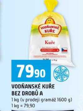 VODŇANSKÉ KUŘE BEZ DROBŮ A 1 kg (v prodeji gramáž 1600 g) 