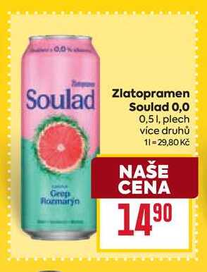 Zlatopramen Soulad 0,0 0,51, plech