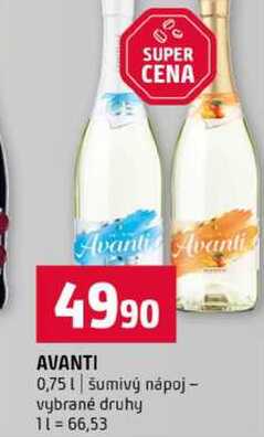 AVANTI 0,75l šumivý nápoj vybrané druhy