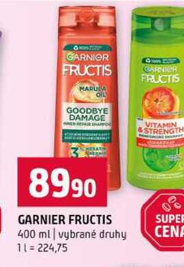 GARNIER FRUCTIS 400 ml vybrané druhy 