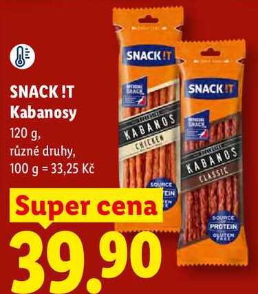 SNACK!T Kabanosy, 120 g