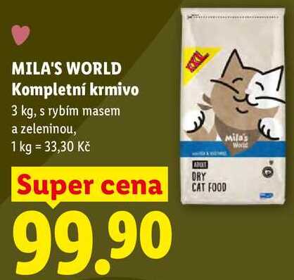MILA'S WORLD Kompletní krmivo, 3 kg
