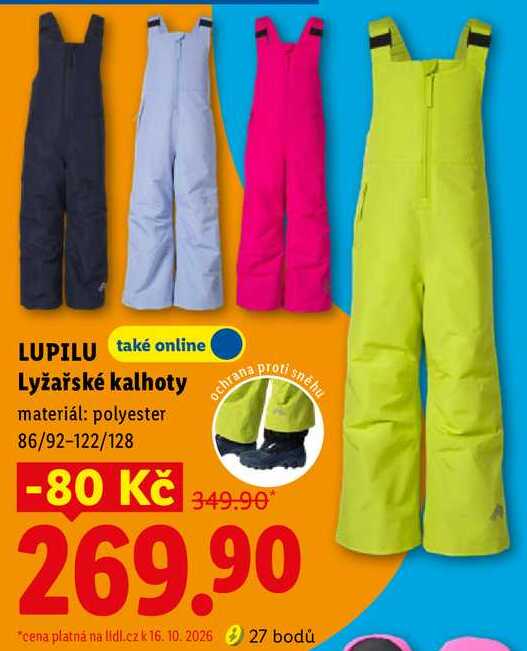 LUPILU Lyžařské kalhoty