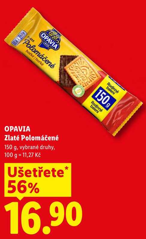 OPAVIA Zlaté Polomáčené 150 g, vybrané druhy