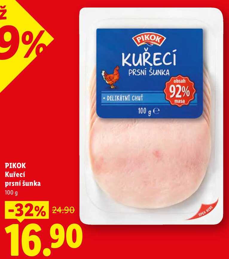 PIKOK Kuřecí prsní šunka, 100 g
