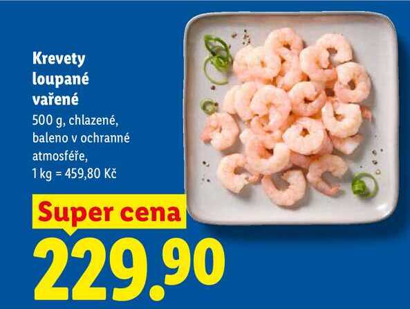 Krevety loupané vařené, 500 g, chlazené