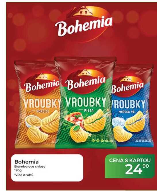 Bohemia Bramborové chipsy 120g