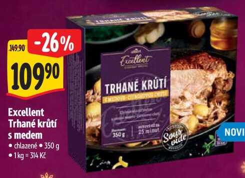Excellent Trhané krůtí s medem, 350 g