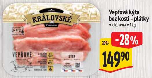 Vepřová kýta bez kosti - plátky, 1 kg
