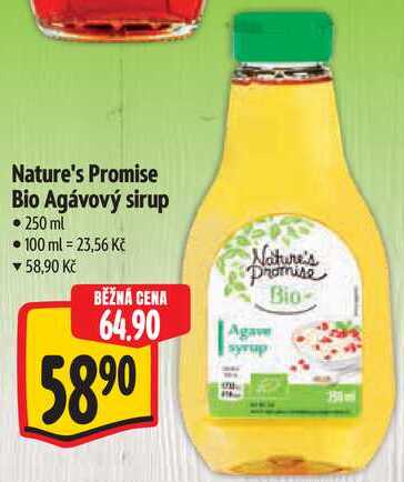 Nature's Promise Bio Agávový sirup, 250 ml