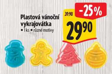 Plastová vánoční vykrajovátka, 1 ks