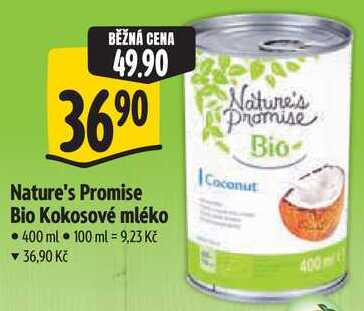 Nature's Promise Bio Kokosové mléko, 400 ml