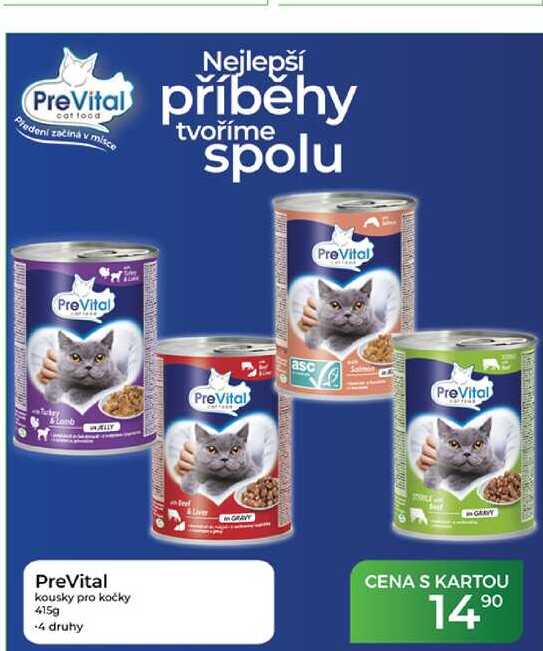 PreVital kousky pro kočky 415g 