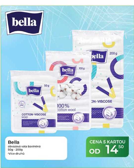 Bella obvazová vata bavlněná 50g-200 g