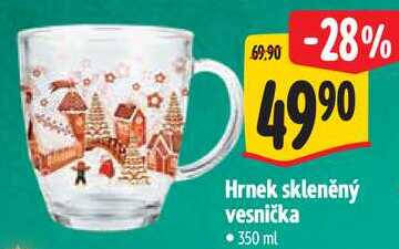 Hrnek skleněný vesnička