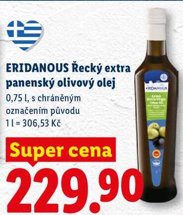 ERIDANOUS Řecký extra panenský olivový olej, 0,75 l