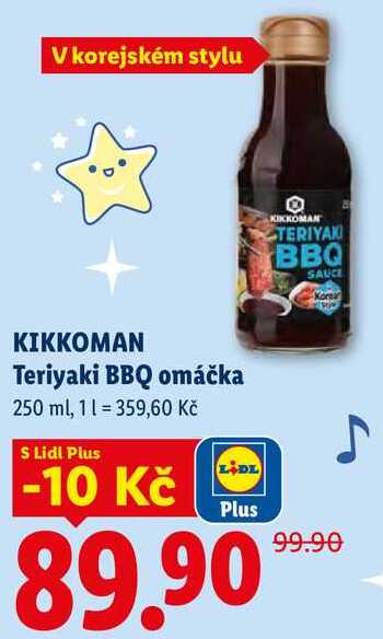 KIKKOMAN Teriyaki BBQ omáčka, 250 ml 