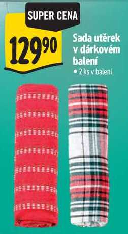 Sada utěrek v dárkovém balení, 2 ks