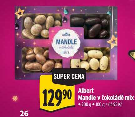 Albert Mandle v čokoládě mix 200 g