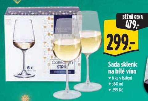 Sada sklenic na bílé víno, 6 ks