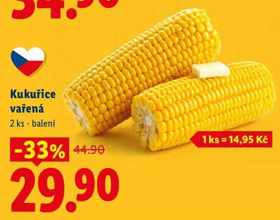 Kukuřice vařená, 2 ks