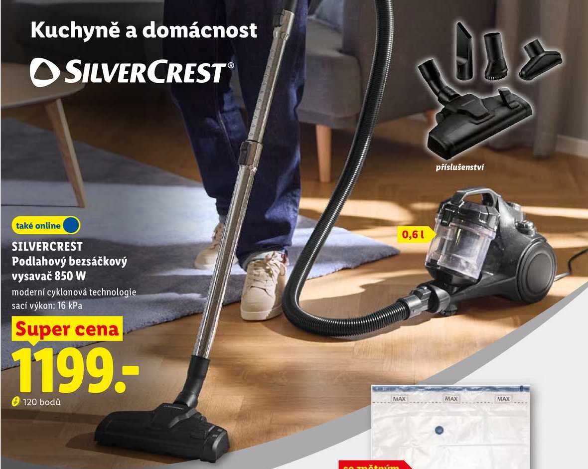 SILVERCREST Podlahový bezsáčkový vysavač 850 W 