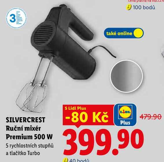 SILVERCREST Ruční mixér Premium 500 W