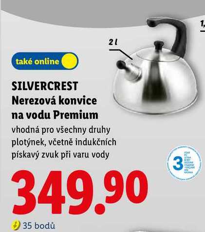 SILVERCREST Nerezová konvice na vodu Premium