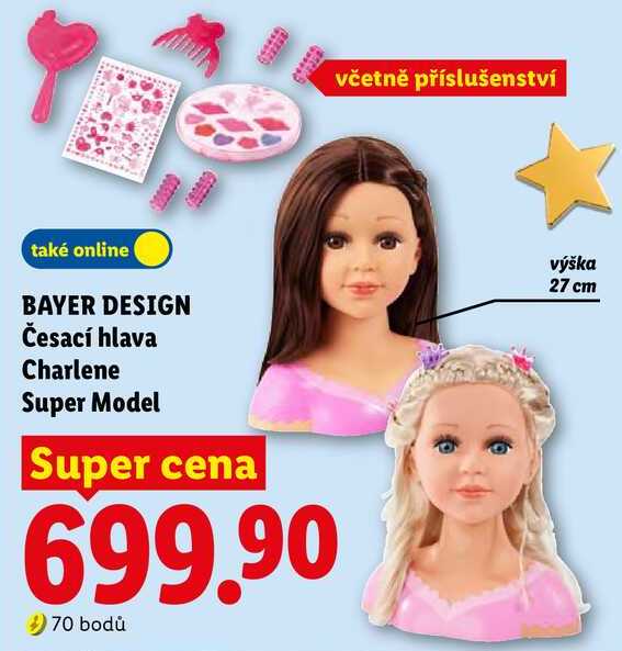 BAYER DESIGN Česací hlava Charlene Super Model  