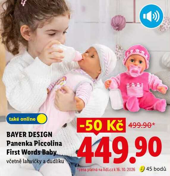 BAYER DESIGN Panenka Piccolina First Words Baby