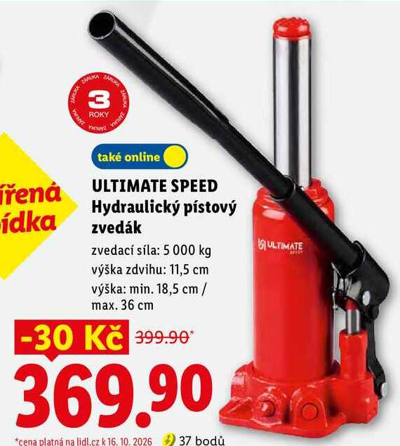 ULTIMATE SPEED Hydraulický pístový zvedák