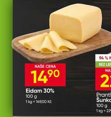Eidam 30% 100 g
